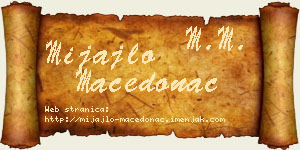 Mijajlo Macedonac vizit kartica